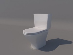 toilet low poly Model 3D