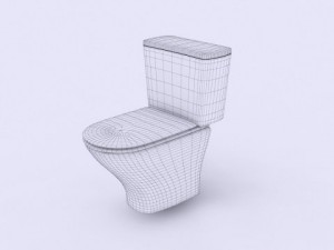 toilet low poly 3D Modell