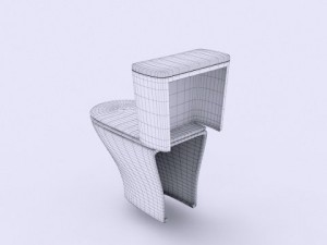 toilet low poly 3D Modell