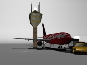 airplane airasia 3D Модель
