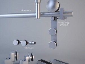 mwe midway sliding door system Modelo 3D