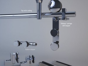 mwe midway sliding door system Modelo 3D