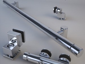 mwe midway sliding door system Modelo 3D