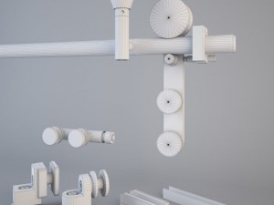 mwe midway sliding door system Modelo 3D