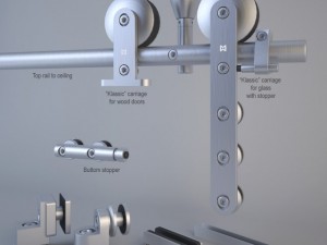 mwe klassic sliding door system Modelo 3D