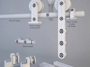 mwe klassic sliding door system 3D Model