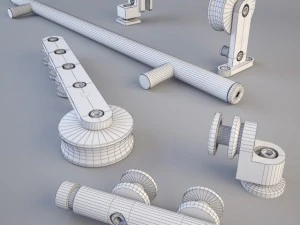 mwe klassic sliding door system 3D Model