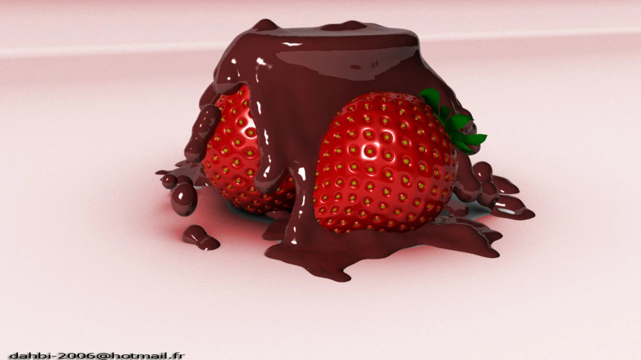 딸기 3D 모델 .c4d .max .obj .3ds .fbx .stl .blend 