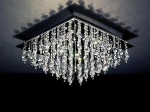 lumin&aacute;ria pendente de cristal Modelo 3D