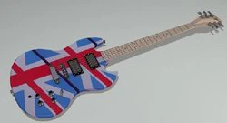 guitar 3D Model .c4d .max .obj .3ds .fbx .stl .blend 