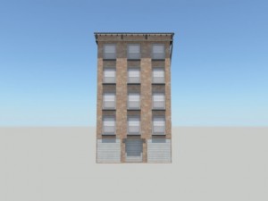 game ready building Model 3D