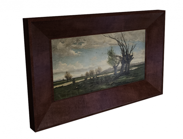 painting orilla del manzanares 3D मॉडल .c4d .max .obj .3ds .fbx .stl .blend 