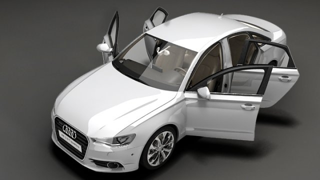 audi a6 2012 quatro 3D Model .c4d .max .obj .3ds .fbx .stl .blend 