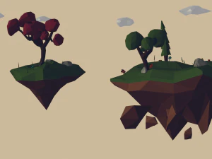 pacote florestal lowpoly Modelo 3D