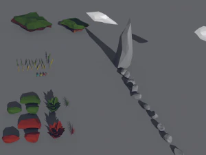 pacote florestal lowpoly Modelo 3D