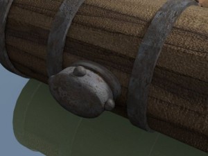 zweihand hammer des holzkopfs 3D Model