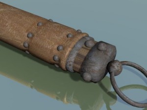 zweihand hammer des holzkopfs 3D Model