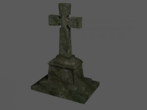 vergessener grabstein 3D Model