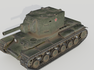 kv 2 soviet heavy tank 3D Модель
