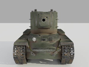 kv 2 soviet heavy tank 3D Model