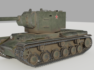 kv 2 soviet heavy tank 3D Модель