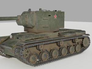 kv 2 soviet heavy tank 3D Model