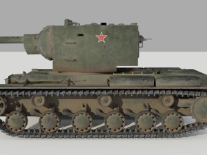 kv 2 soviet heavy tank 3D Модель