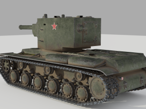 kv 2 soviet heavy tank 3D Модель