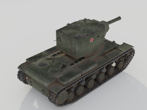 kv 2 soviet heavy tank 3D Модель
