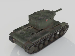 kv 2 soviet heavy tank 3D Model