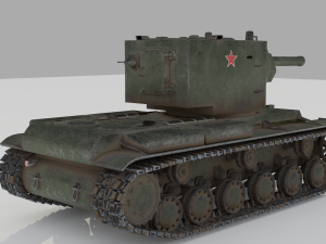 kv 2 soviet heavy tank 3D Модель