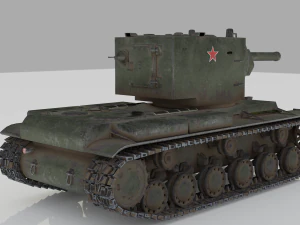 kv 2 soviet heavy tank 3D Model