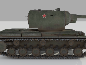 kv 2 soviet heavy tank 3D Модель