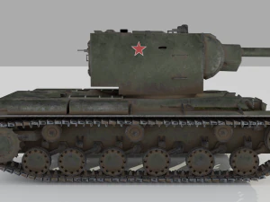 kv 2 soviet heavy tank 3D Model
