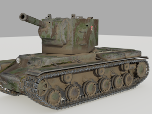 kv 2 soviet heavy tank 3D Модель