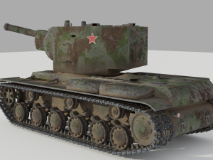 kv 2 soviet heavy tank 3D Модель