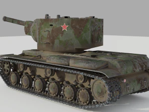 kv 2 soviet heavy tank 3D Model