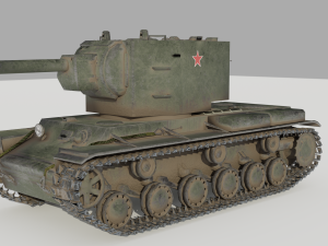kv 2 soviet heavy tank 3D Модель
