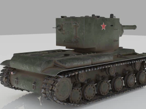 kv 2 soviet heavy tank 3D Model