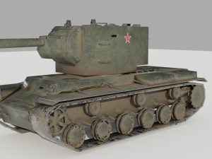 kv 2 soviet heavy tank 3D Модель
