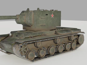 kv 2 soviet heavy tank 3D Model