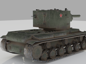 kv 2 soviet heavy tank 3D Модель