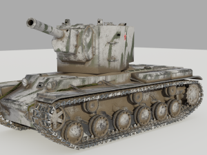 kv 2 soviet heavy tank 3D Модель