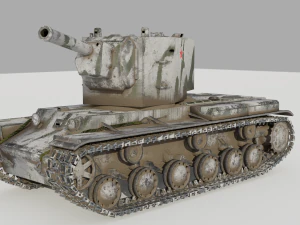 kv 2 soviet heavy tank 3D Model