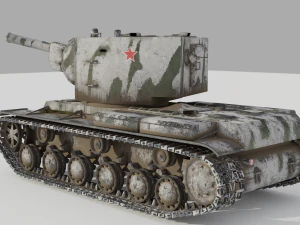 kv 2 soviet heavy tank 3D Model