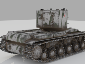 kv 2 soviet heavy tank 3D Модель