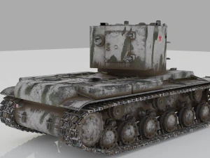 kv 2 soviet heavy tank 3D Model