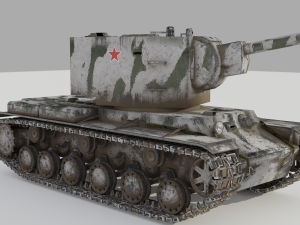 kv 2 soviet heavy tank 3D Модель