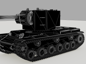 kv 2 soviet heavy tank 3D Модель