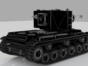 kv 2 soviet heavy tank 3D Модель